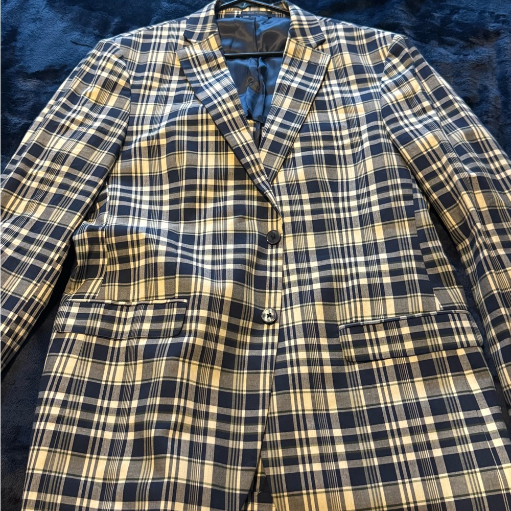Lauren Ralph Lauren Blue and Cream Sport Coat